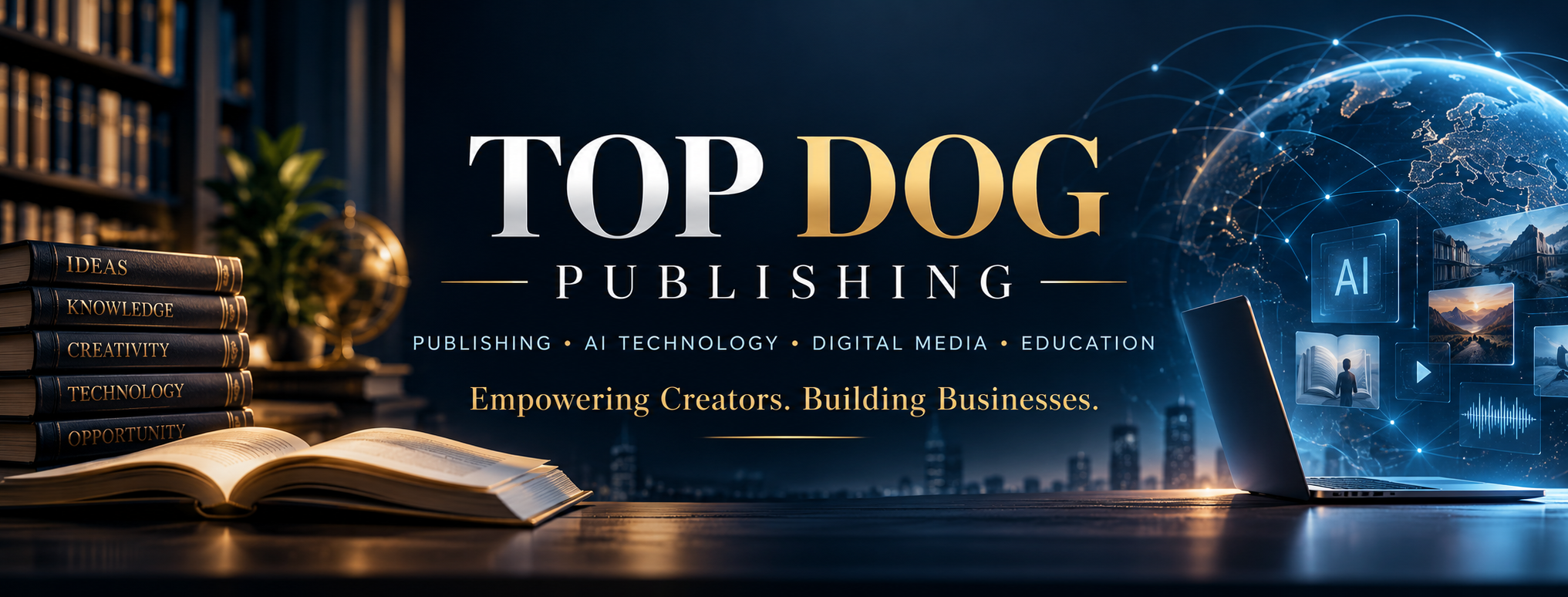 TOP DOG Publishing brand image: publishing and technology